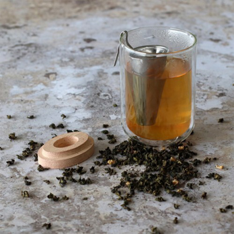 Filtre à thé en inox et couvercle en bois Colors of Tea