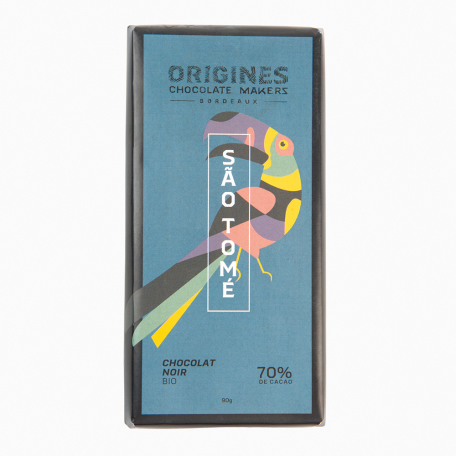 Tablette chocolat noir 70 % BIO Origine SAO TOME - 90 g