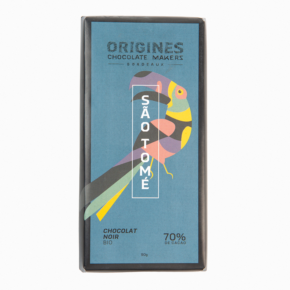 Tablette chocolat noir 70 % BIO Origine SAO TOME - 90 g