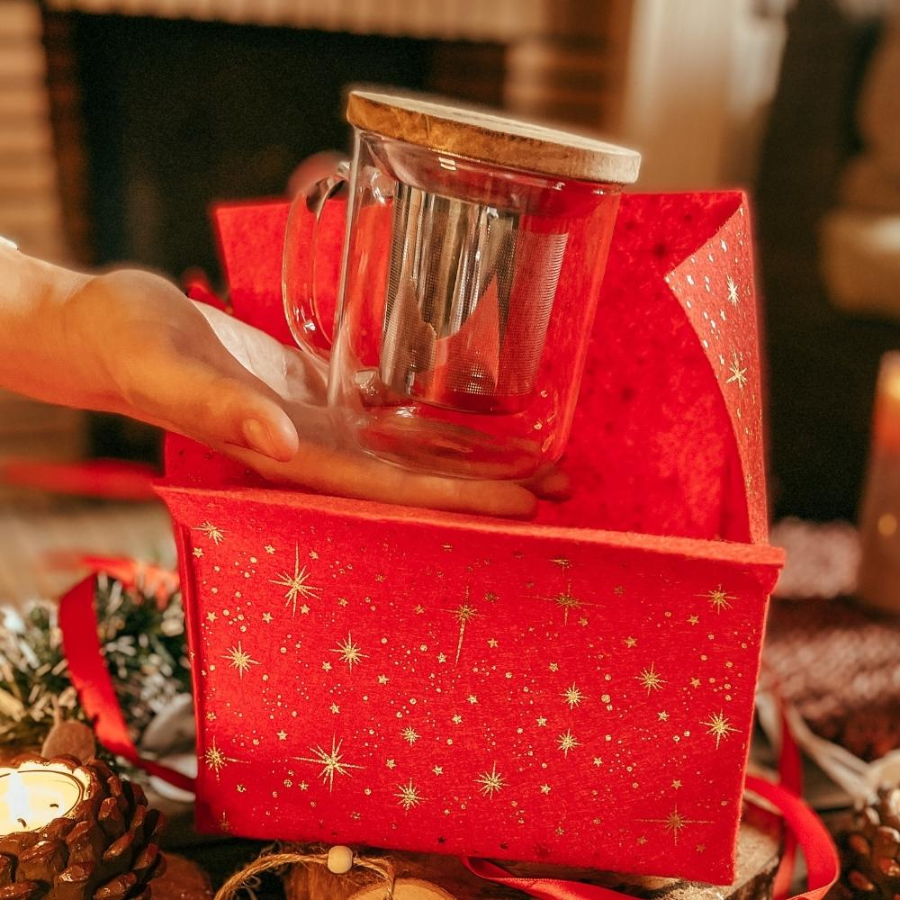 COFFRET THÉ DE NOËL Idées cadeaux de Noël et son mug avec filtre intégré Colors of Tea