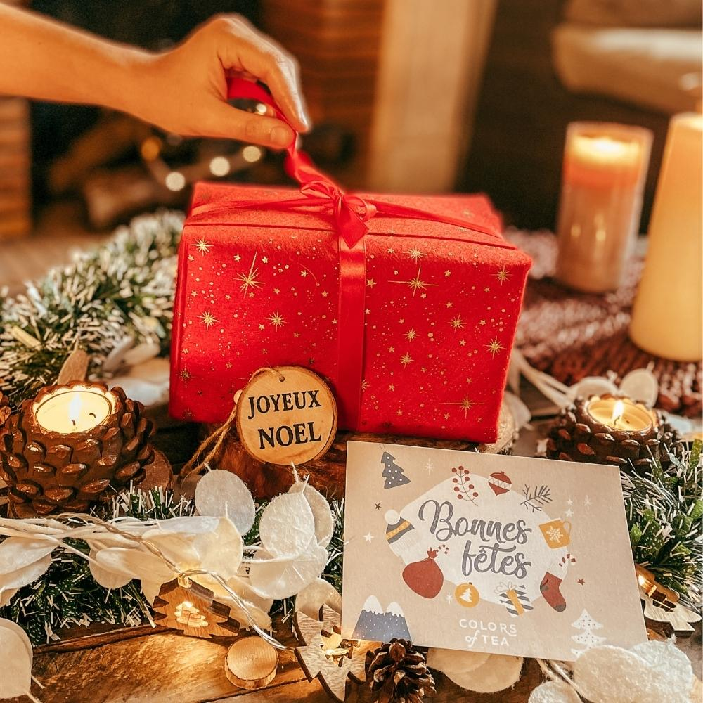 COFFRET ROOIBOS DE NOËL Idées cadeaux de Noël et son mug avec filtre intégré Colors of Tea