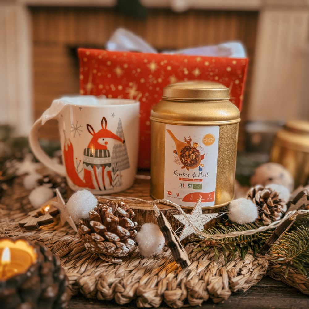 coffret cadeau rooibos de noel vrac bio et son mug