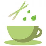 tasse vert pale branche feuille colors of tea