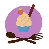 dessert cup cake et ustensiles