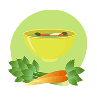 bol de soupe et carottes