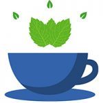 tasse bleu foncé feuilles vertes colors of tea tasse bleu foncé feuilles vertes colors of tea