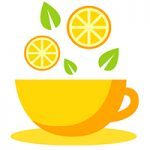 tasse jaune citron feuilles colors of tea tasse jaune citron feuilles colors of tea