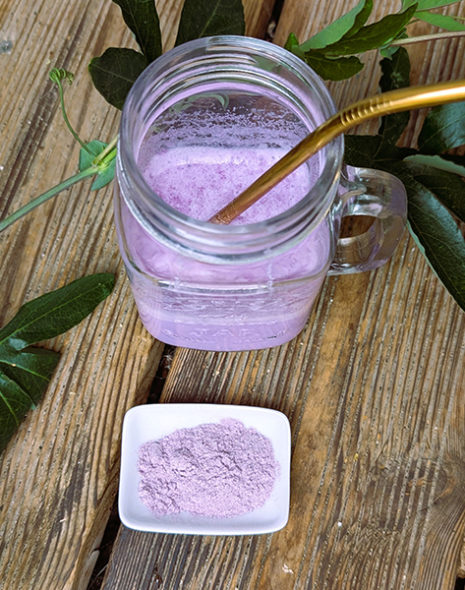Ube latté colors of tea
