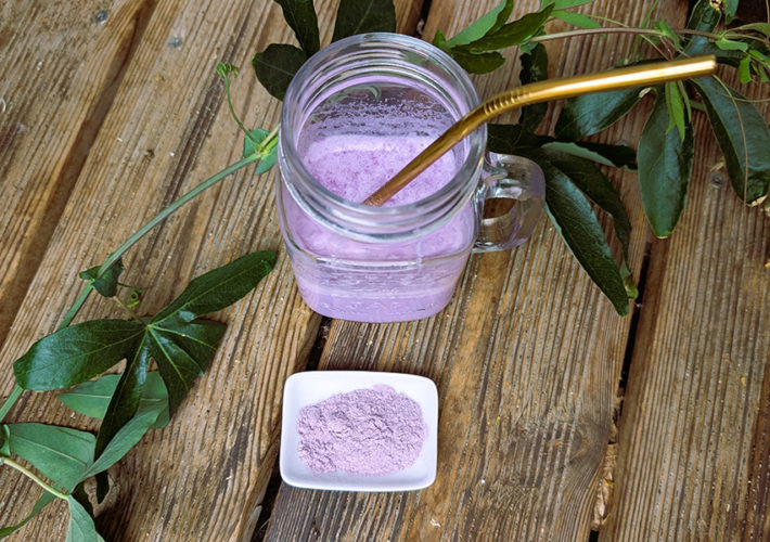 Ube latté colors of tea
